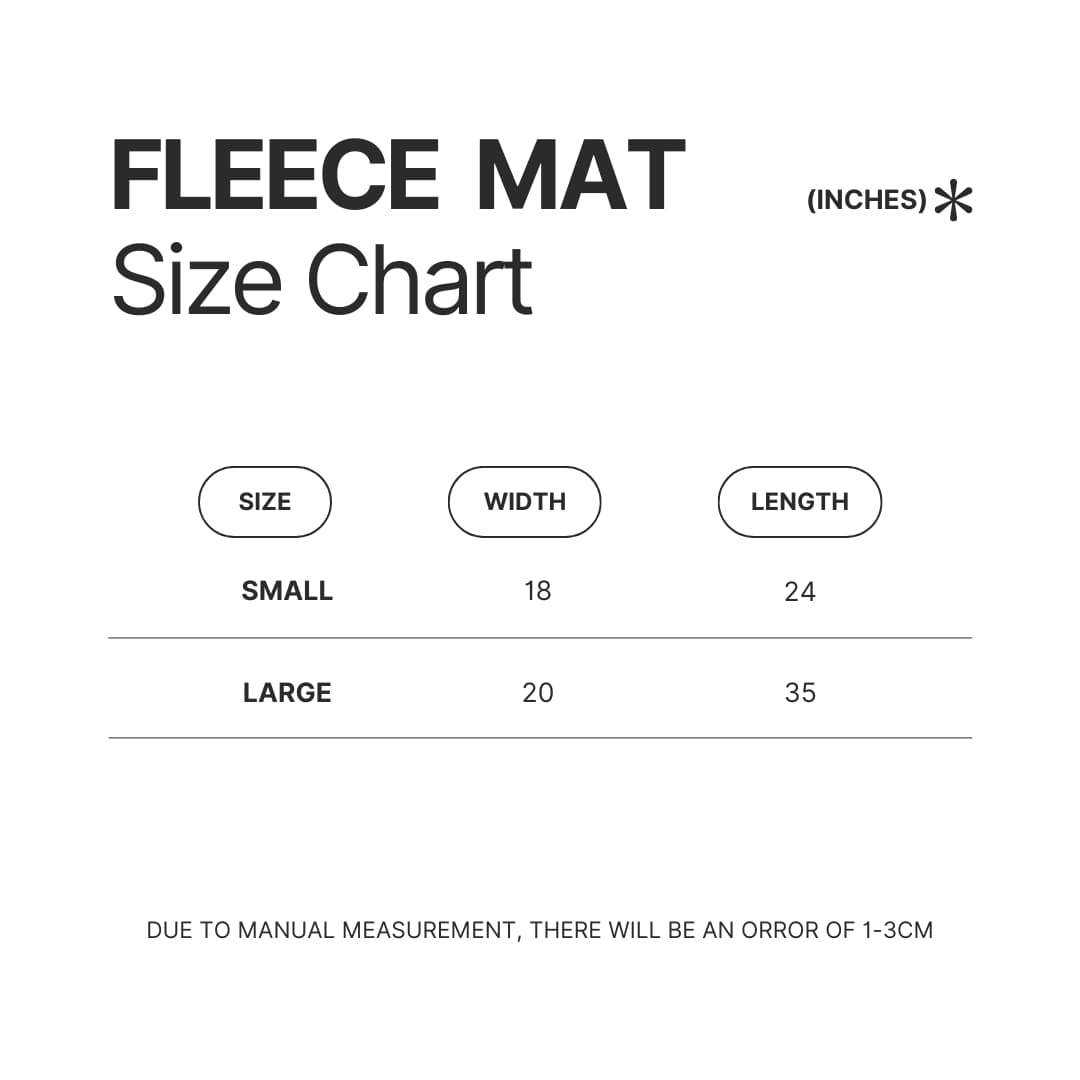 Fleece Mat Size Chart - The Amazing World Of Gumball Merch