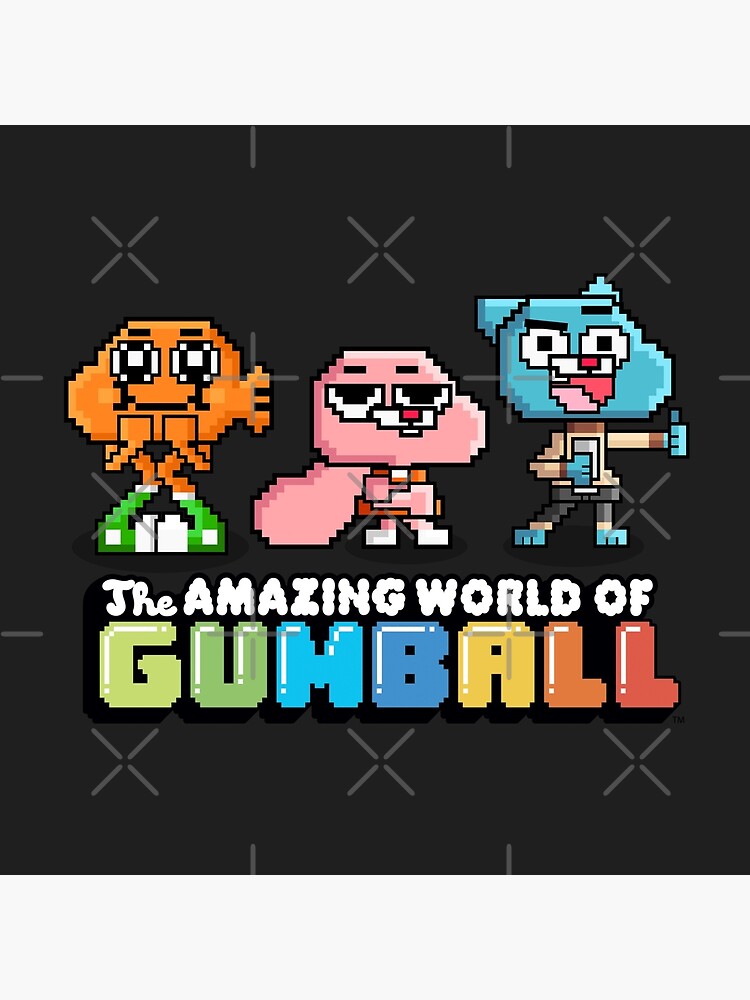 The Amazing World Of Gumball 8 Bit Rpg Video Game Throw Pillow - Image 2