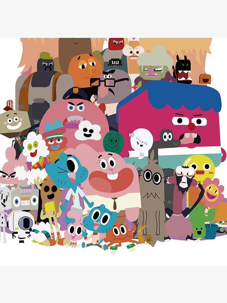 The Amazing World Of Gumball Vintage Throw Pillow - Image 2