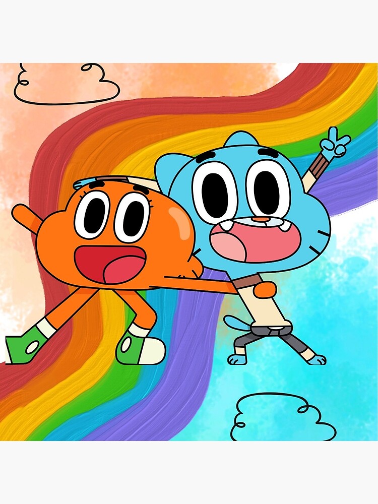 Happy Cartoon Friends Rainbow Adventure Cute Colorful Duo Throw Pillow - Image 2