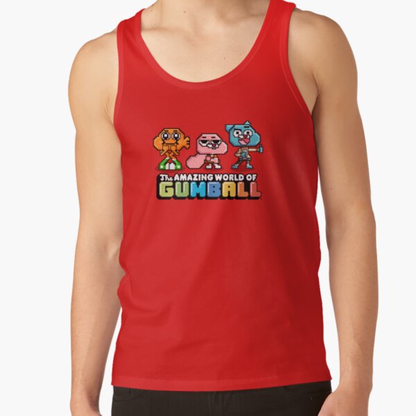 The Amazing World Of Gumball 8 Bit Rpg Video Game Tank Top - Image 4