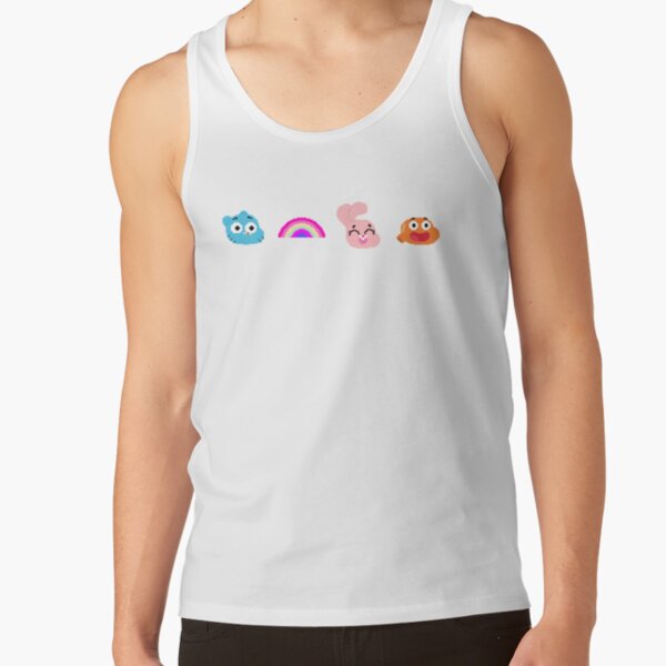 The Amazing World Of Gumball Pixel Pattern Tank Top - Image 2