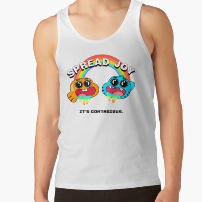 The Amazing World Of Gumball Spread Joy White Tank Top