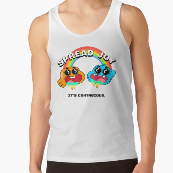 The Amazing World Of Gumball Spread Joy White Tank Top