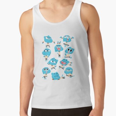Gumball Pixel Art Pattern Tank Top