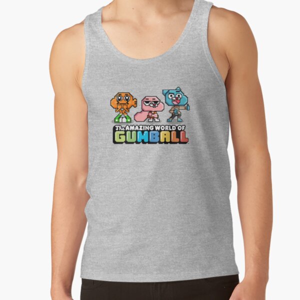 The Amazing World Of Gumball 8 Bit Rpg Video Game Tank Top - Image 3