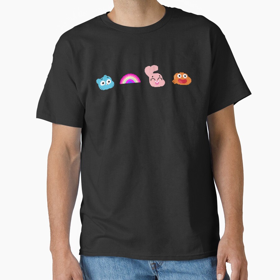 The Amazing World Of Gumball Pixel Pattern T-shirt - Image 3