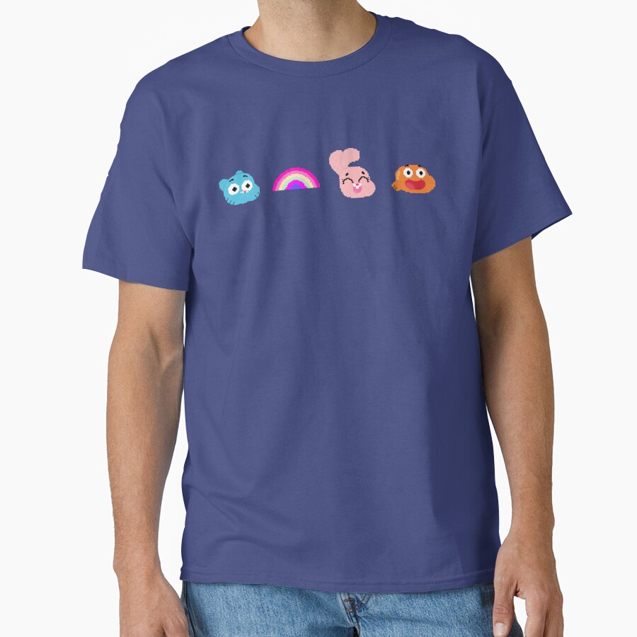 The Amazing World Of Gumball Pixel Pattern T-shirt - Image 4
