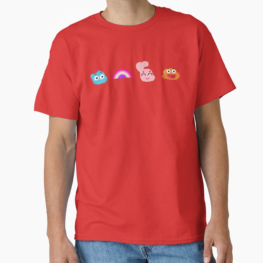 The Amazing World Of Gumball Pixel Pattern T-shirt - Image 5