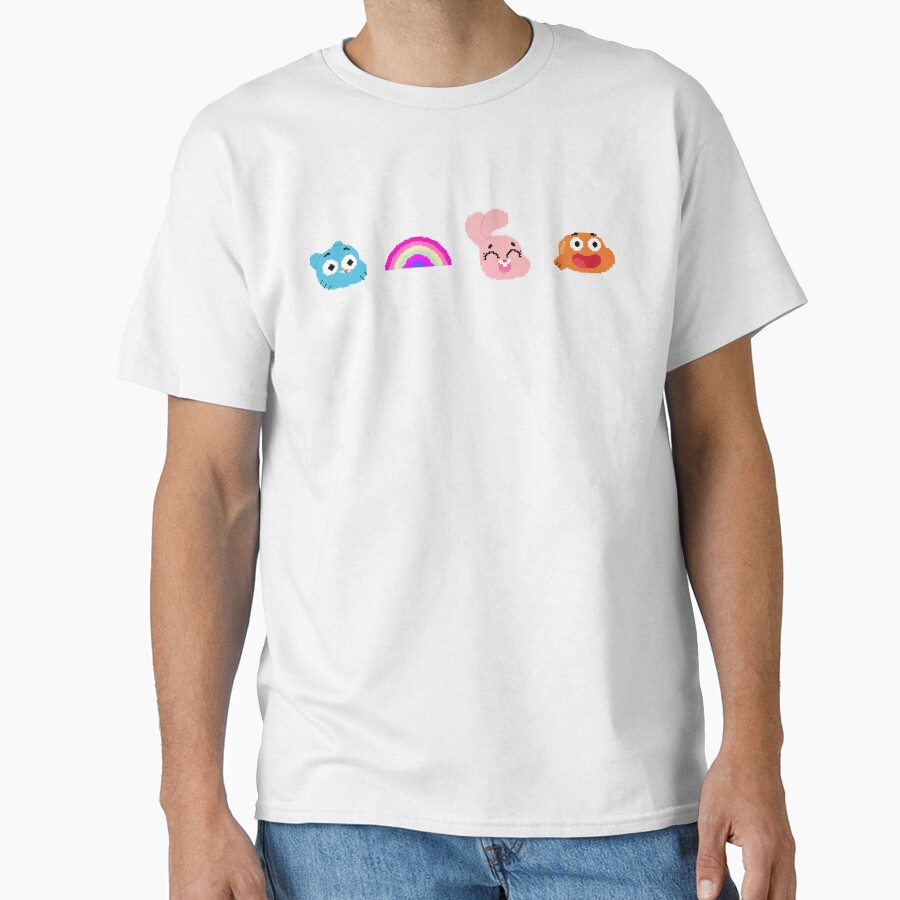 The Amazing World Of Gumball Pixel Pattern T-shirt - Image 2