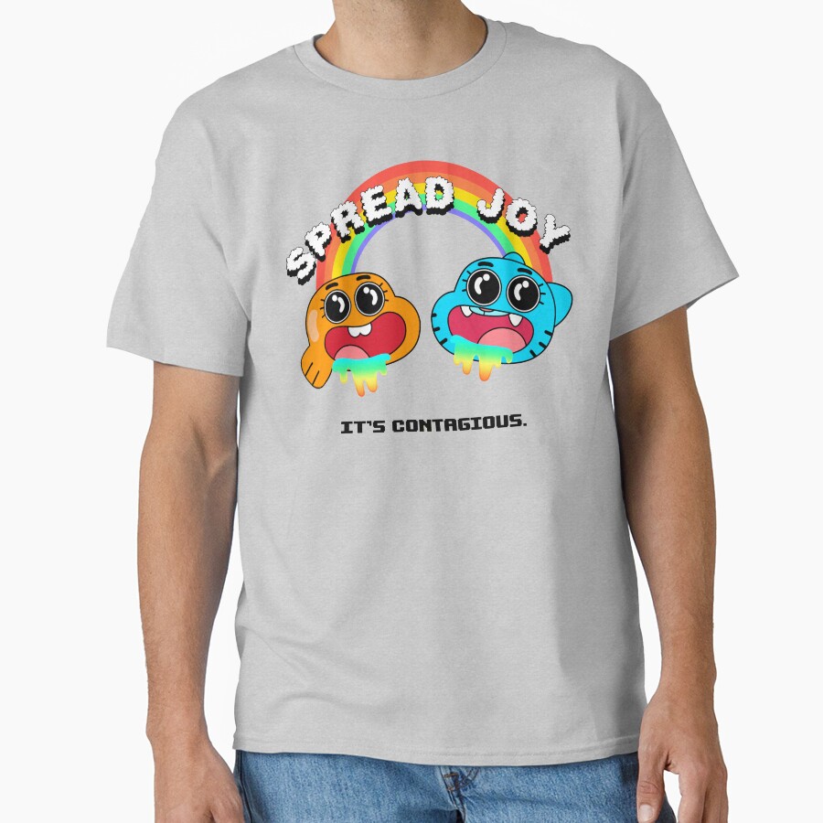 The Amazing World Of Gumball Spread Joy White T-shirt - Image 3