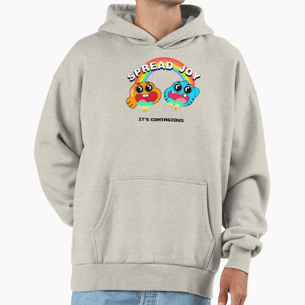The Amazing World Of Gumball Spread Joy White Hoodie - Image 3