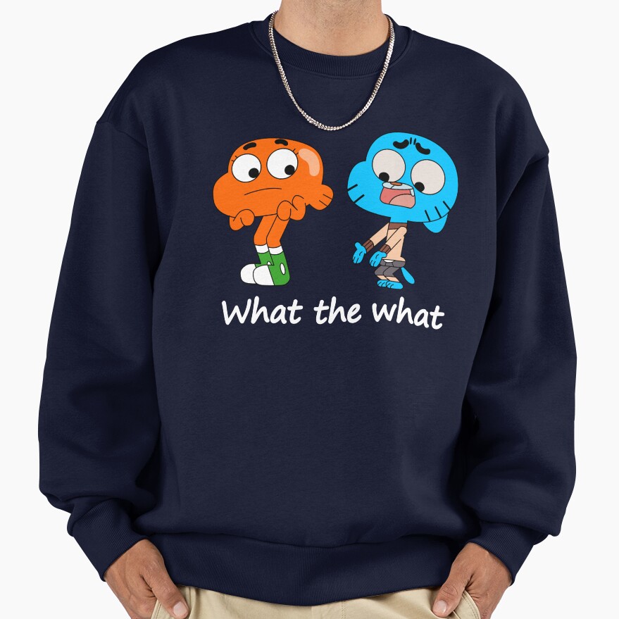 The Amazing World Of Gumball Gumball And Darwin What The What Sweatshirt - Image 5