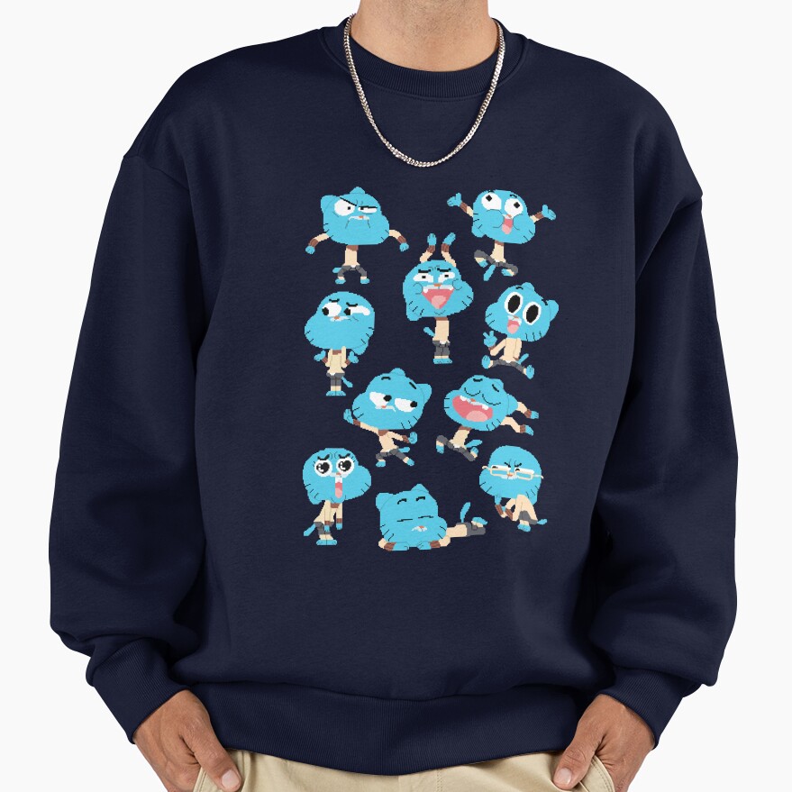 Gumball Pixel Art Pattern Sweatshirt - Image 5