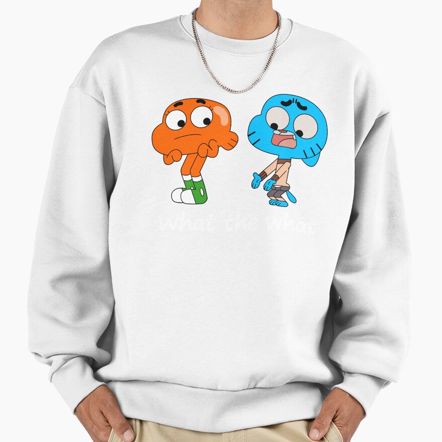 The Amazing World Of Gumball Gumball And Darwin What The What Sweatshirt - Image 2