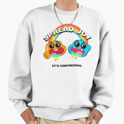 The Amazing World Of Gumball Spread Joy White Sweatshirt