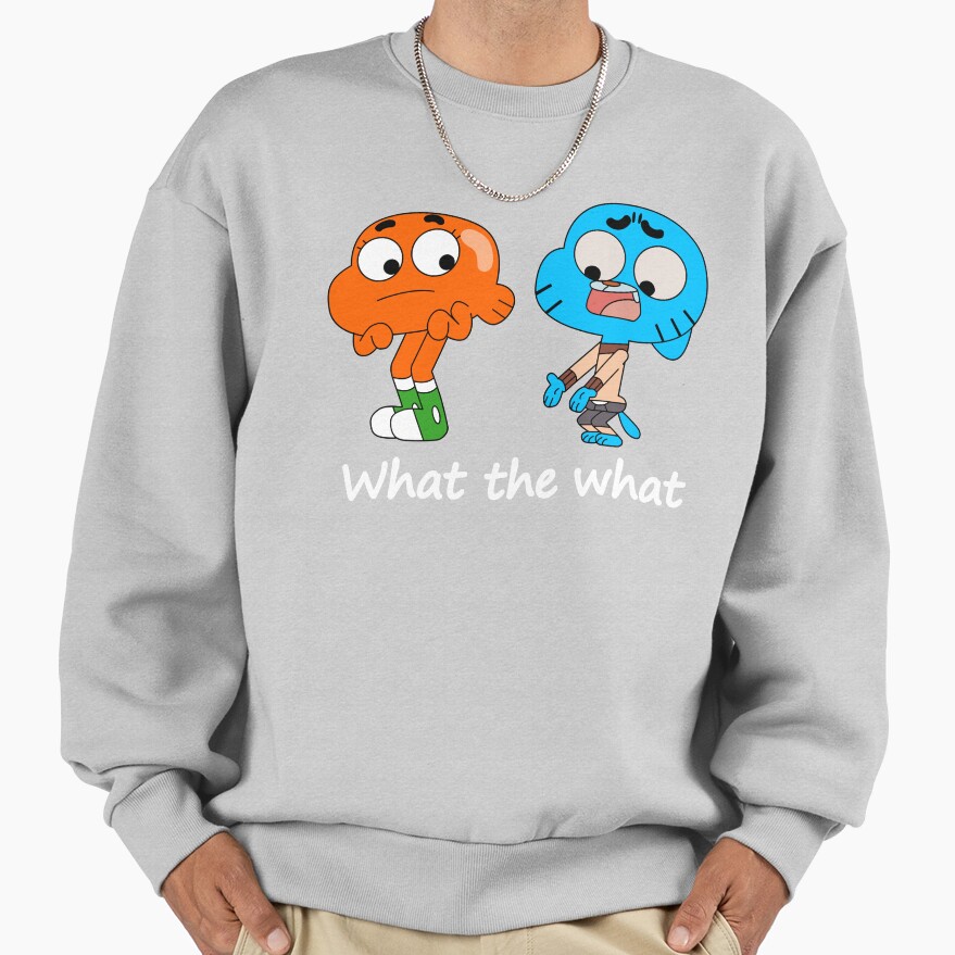 The Amazing World Of Gumball Gumball And Darwin What The What Sweatshirt - Image 4