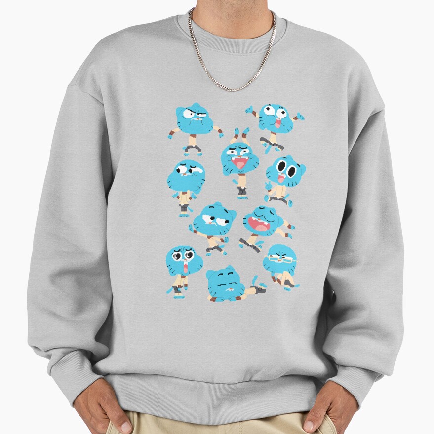 Gumball Pixel Art Pattern Sweatshirt - Image 4