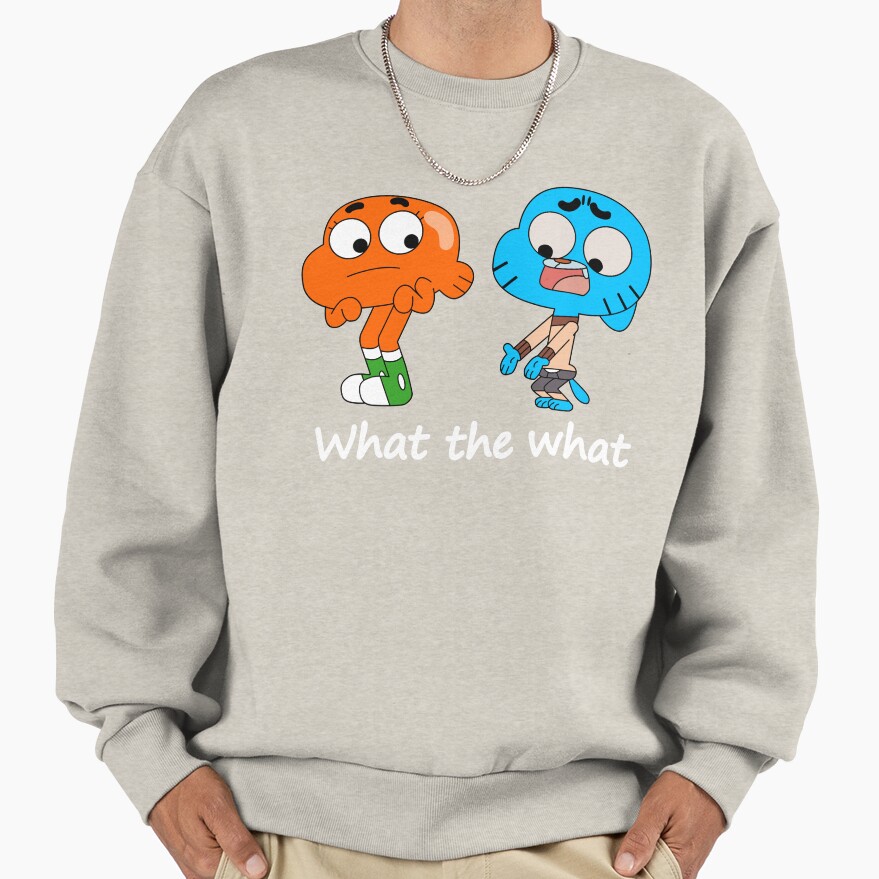 The Amazing World Of Gumball Gumball And Darwin What The What Sweatshirt - Image 3