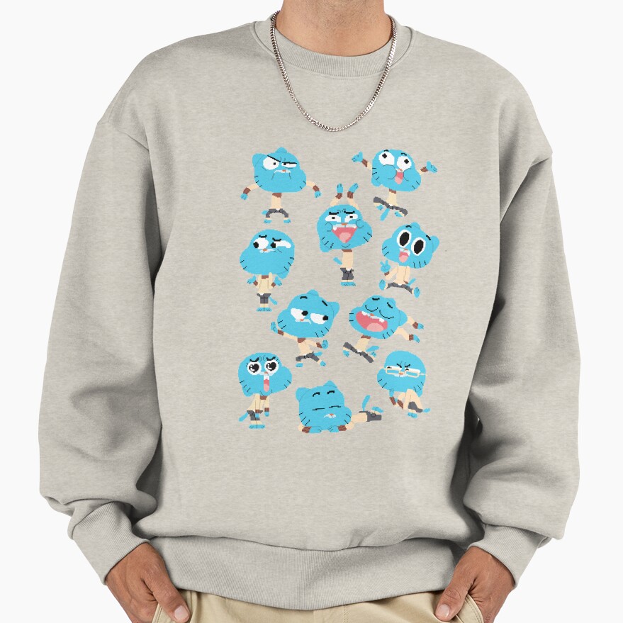 Gumball Pixel Art Pattern Sweatshirt - Image 3