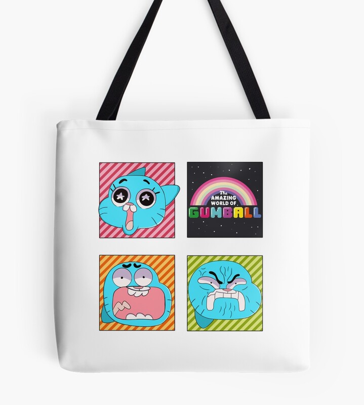 Doodle Emotions The Amazing World Of Gumball Tote Bag