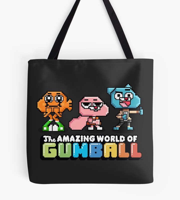 The Amazing World Of Gumball 8 Bit Rpg Video Game Tote Bag