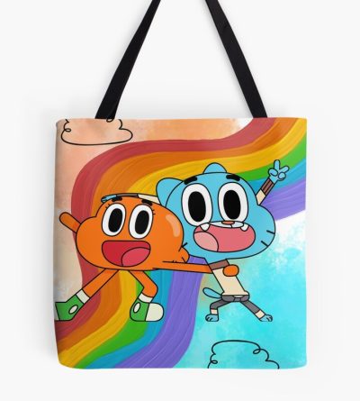 Happy Cartoon Friends Rainbow Adventure Cute Colorful Duo Tote Bag