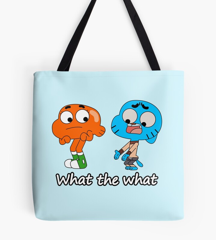 The Amazing World Of Gumball Gumball And Darwin What The What Tote Bag