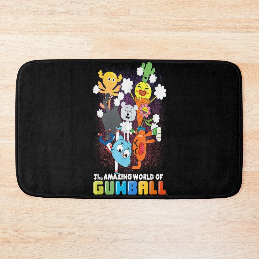 Gumball And Darwin Vibrant Cartoon Crew Bath Mat