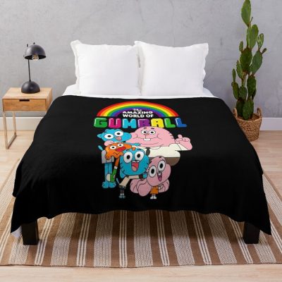 The Amazing World Of Gumball Rainbow Pride Throw Blanket