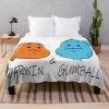 Gumball And Darwin Funny Faces Throw Blanket