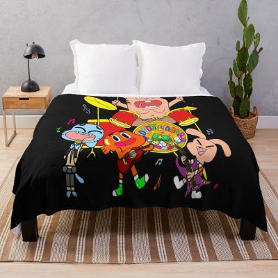 The Band The Amazing World Of Gumball Essential T Shirt Throw Blanket