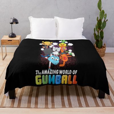 Gumball And Darwin Vibrant Cartoon Crew Throw Blanket