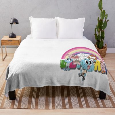 Amazing World Of Cat And Fish Throw Blanket