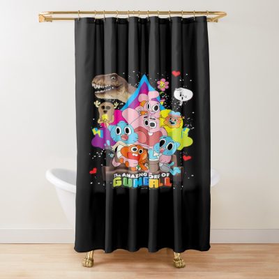 The Amazing World Of Gumball Cartoon Family Funny Cartoon Shower Curtain