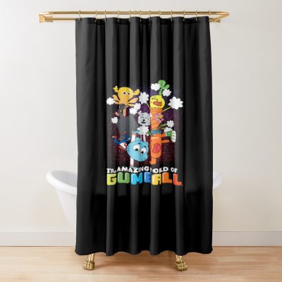 Gumball And Darwin Vibrant Cartoon Crew Shower Curtain