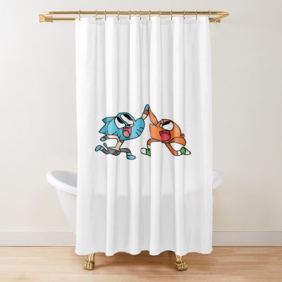 Gumball And Darwin Shower Curtain
