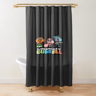 The Amazing World Of Gumball 8 Bit Rpg Video Game Shower Curtain