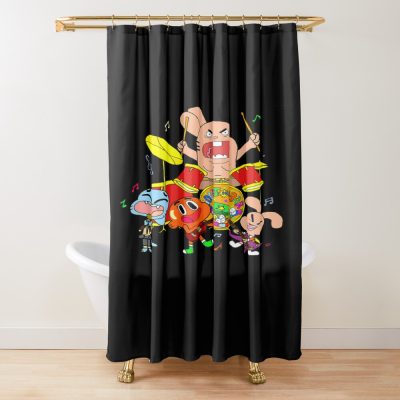 The Band The Amazing World Of Gumball Shower Curtain