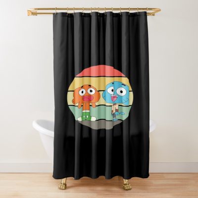 Gumball And Darwin The Amazing World Of Gumball Shower Curtain