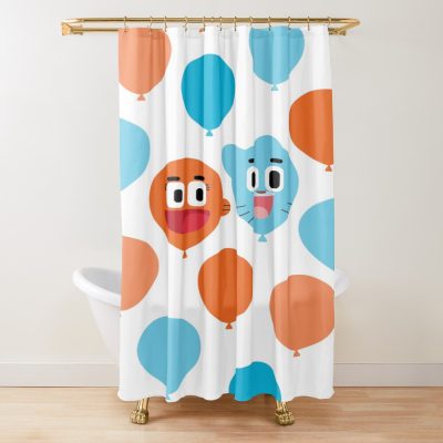 Gumball Balloons Shower Curtain