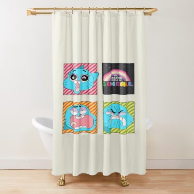 Doodle Emotions The Amazing World Of Gumball Shower Curtain