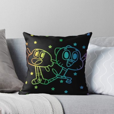 Rainbow Amazing World Of Gumball Throw Pillow