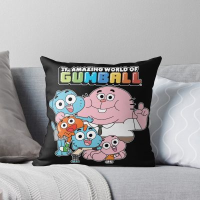 The Amazing World Of Gumball Family Throw Pillow