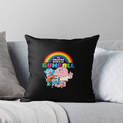 The Amazing World Of Gumball Rainbow Pride Throw Pillow