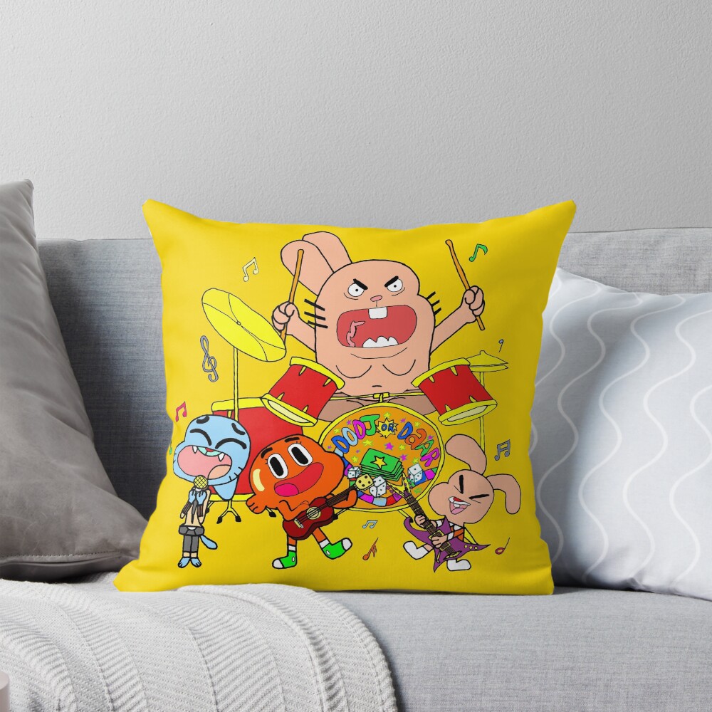 The Band The Amazing World Of Gumball Throw Pillow