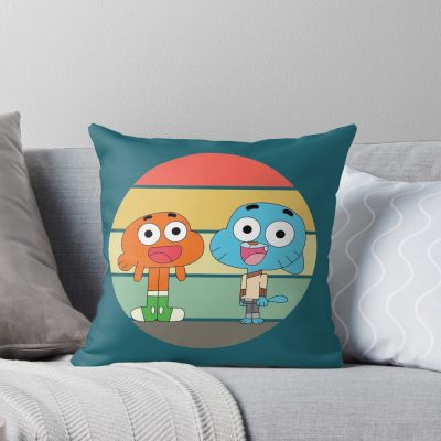 Gumball And Darwin The Amazing World Of Gumball Throw Pillow