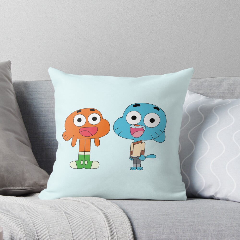 The Amazing World Of Gumball Gumball And Darwin Throw Pillow